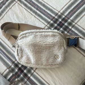 Lululemon White Opal Sherpa Belt Bag